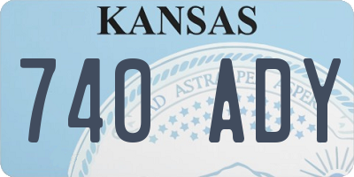 KS license plate 740ADY