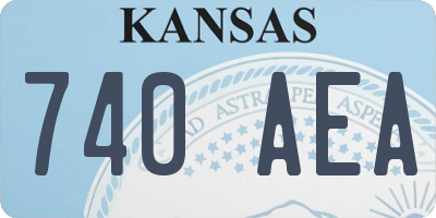 KS license plate 740AEA
