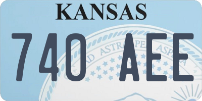 KS license plate 740AEE