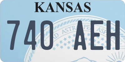KS license plate 740AEH