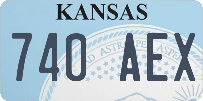 KS license plate 740AEX