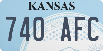 KS license plate 740AFC