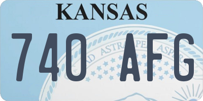 KS license plate 740AFG