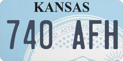 KS license plate 740AFH