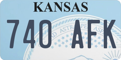 KS license plate 740AFK