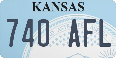 KS license plate 740AFL