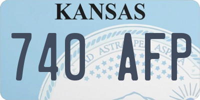 KS license plate 740AFP