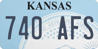 KS license plate 740AFS