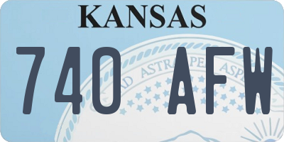 KS license plate 740AFW