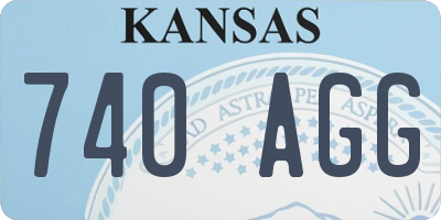 KS license plate 740AGG