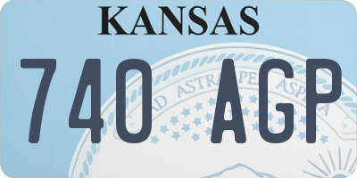 KS license plate 740AGP