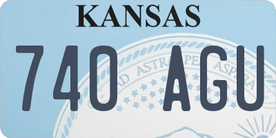 KS license plate 740AGU