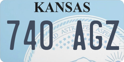 KS license plate 740AGZ