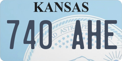 KS license plate 740AHE