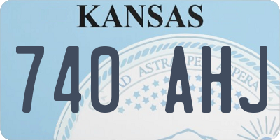 KS license plate 740AHJ