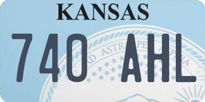 KS license plate 740AHL
