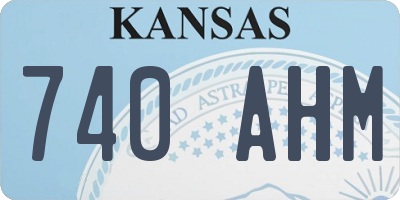 KS license plate 740AHM