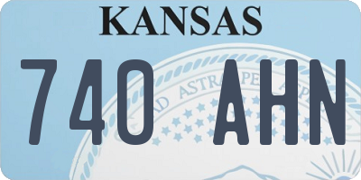 KS license plate 740AHN