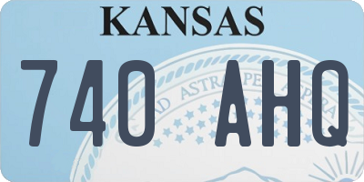 KS license plate 740AHQ
