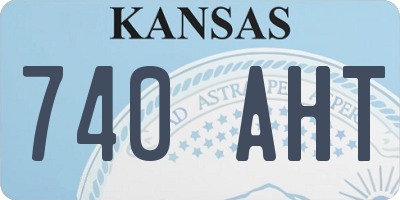 KS license plate 740AHT