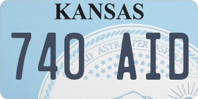 KS license plate 740AID