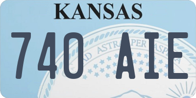 KS license plate 740AIE
