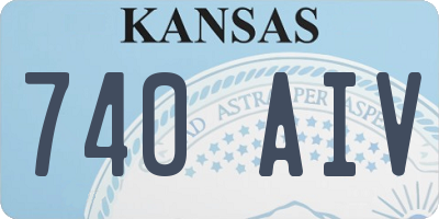 KS license plate 740AIV