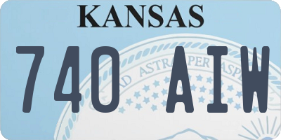 KS license plate 740AIW