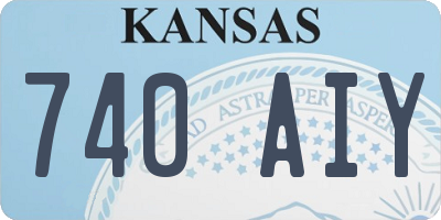 KS license plate 740AIY
