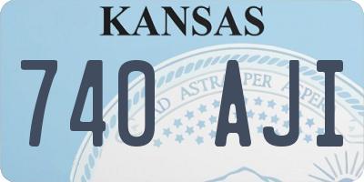 KS license plate 740AJI