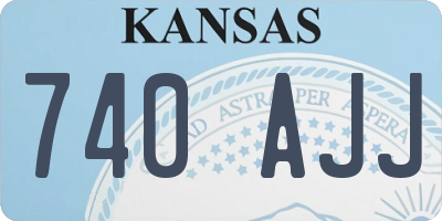 KS license plate 740AJJ