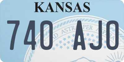 KS license plate 740AJO