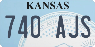 KS license plate 740AJS