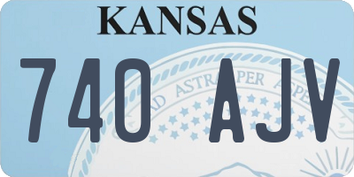 KS license plate 740AJV