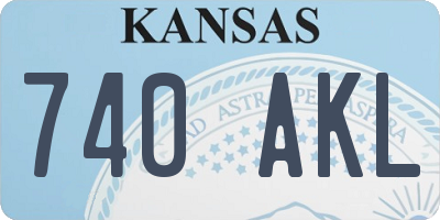 KS license plate 740AKL
