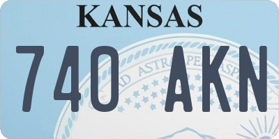 KS license plate 740AKN