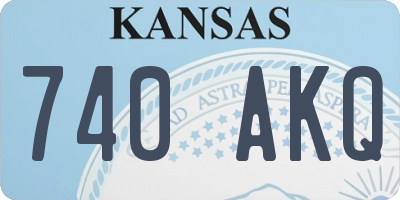 KS license plate 740AKQ