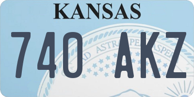 KS license plate 740AKZ