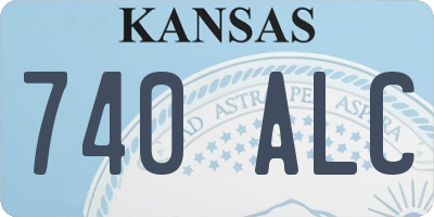 KS license plate 740ALC