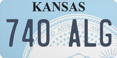 KS license plate 740ALG
