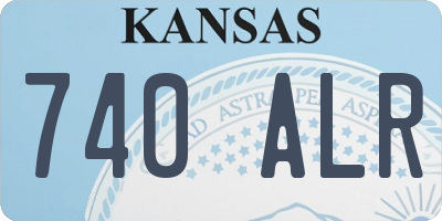 KS license plate 740ALR