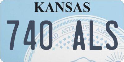 KS license plate 740ALS