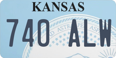 KS license plate 740ALW