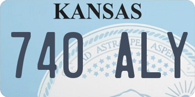 KS license plate 740ALY