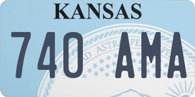 KS license plate 740AMA