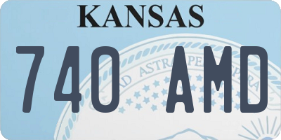 KS license plate 740AMD