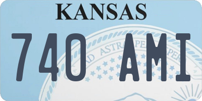 KS license plate 740AMI