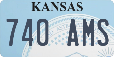 KS license plate 740AMS