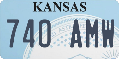 KS license plate 740AMW