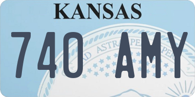 KS license plate 740AMY